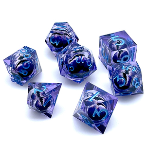 Venta Directa de Fábrica, Juego de Dados Poliédricos <span class=keywords><strong>RPG</strong></span> D4-D20 con Logotipo Personalizado, Ojos de Dragón, Bordes Afilados, Material de Resina para Juegos de D&D - Product Image 5