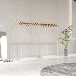 Étagère d'angle audacieuse de style <span class=keywords><strong>baroque</strong></span> en acier inoxydable à 2 niveaux, finition brillante, spéciale pour magasin de vêtements, présentoir pour vêtements pour femmes et enfants - Product Image 5