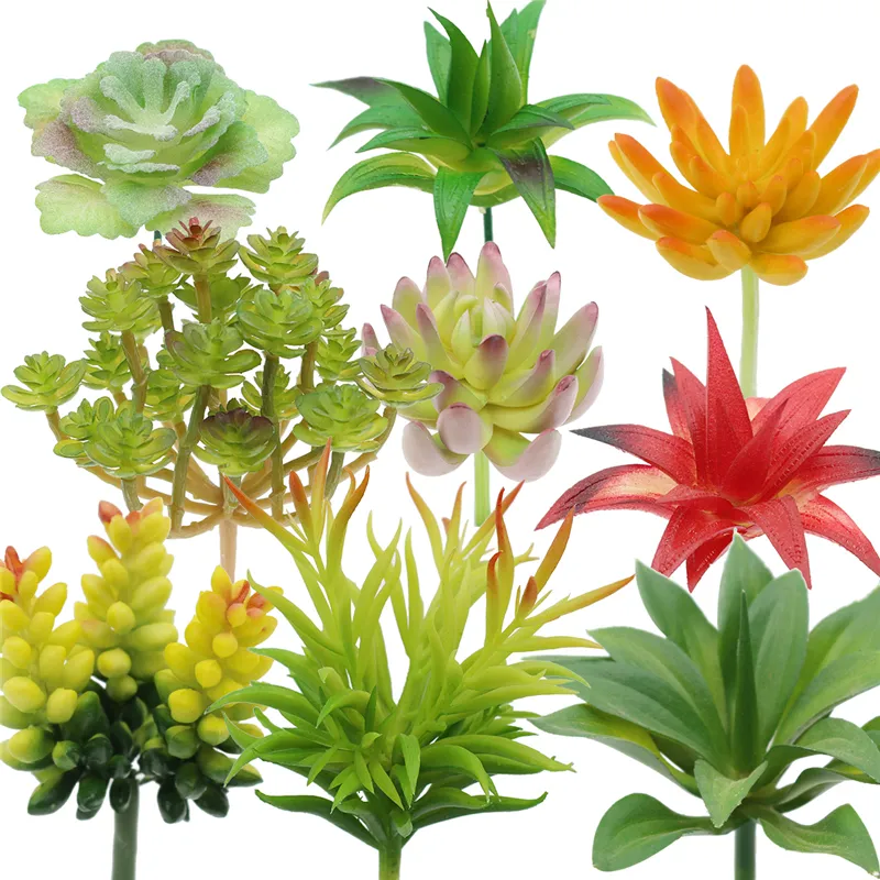 9 pcs Mixed Artificial Succulent Plants Unpotted Artificial Succulent Plants for r Spring Decoration and House Decoration