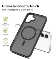 Étui de téléphone portable translucide de luxe avec anneau magnétique sensation de peau pour iPhone 16 Plus étui couverture de téléphone personnalisée