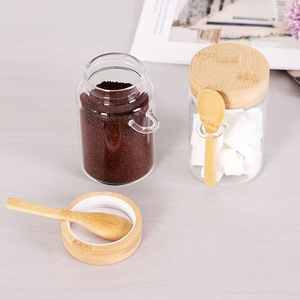 Bocaux en verre hermétiques pour la maison, contenants pour flocons d'avoine, collations pour le petit-déjeuner, pouding aux graines <span class=keywords><strong>de</strong></span> <span class=keywords><strong>chia</strong></span>, rangement alimentaire avec couvercles et cuillère - Product Image 3