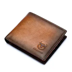 Kazze New Design Multifunctional Front Pocket Leather Wallet Wholesale Designer Credit Card Holder Durable Money Clip for Men