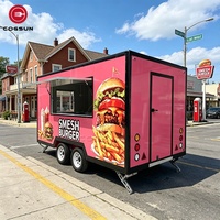 Catering mobile Cogsun Espagne, bar à grillades, remorque alimentaire avec cuisine personnalisée entièrement équipée, camions de restauration mobiles.