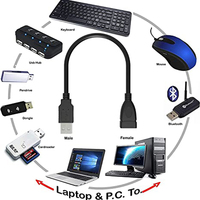 Kostenloses Muster: Individuelles USB 2.0 A-Stecker auf A-Buchse MF Ladekabel mit PVC-Ummantelung & Geflechtschirmung für Kamera- und Computeranwendungen