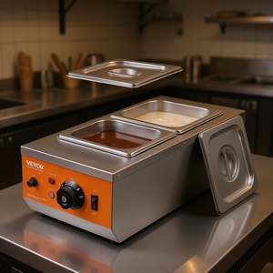 Máquina Templadora de Chocolate Vevor de 2 Tanques de Acero Inoxidable Eléctrica de 86-185 Grados F, Equipo de Panadería - Product Image 2