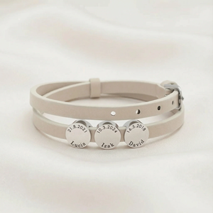 <span class=keywords><strong>Bracelet</strong></span> ajustable en cuir noir avec disque vierge gravable en acier inoxydable plaqué or 18K PVD, personnalisable avec nom et date <span class=keywords><strong>de</strong></span> <span class=keywords><strong>naissance</strong></span>, cadeau pour <span class=keywords><strong>maman</strong></span> - Product Image 4
