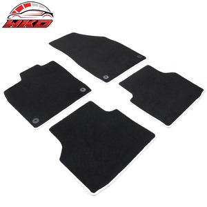 Tapis de sol pour Volkswagen ID.4 4DR 21-25, tapis de sol en velours noir avec bordure blanche, 4 pièces - Product Image 3
