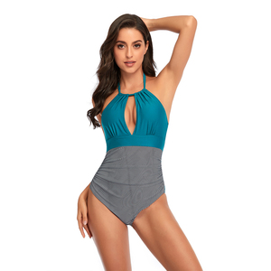 Nueva llegada las mujeres sexy de una sola pieza traje de baño doble color sostenible bikini - Product Image 4