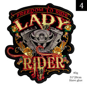 Patch brodé avec logo <span class=keywords><strong>Harley</strong></span>, avec fil à broder, patch dorsal pour équipe de moto, pour vêtements et accessoires de veste - Product Image 2