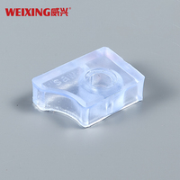 Support carré fixe en plastique de bonne qualité pour accessoires de salle de bain, butée de porte en verre en plastique