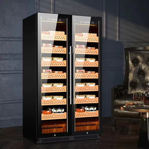 Humidor Eléctrico Empotrable de Acero Inoxidable con Doble Puerta para Cigarros, Control de Temperatura y Humedad por Aplicación - Product Image 2