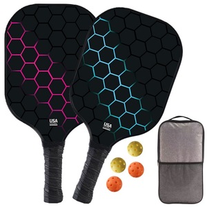 Tùy chỉnh Ergonomic tùy chỉnh pickleball Paddle Kit sợi thủy tinh sợi thủy tinh/<span class=keywords><strong>Graphite</strong></span> Racquet Set pickleball-mái chèo-Set - Product Image 1