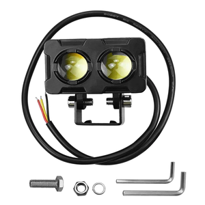 Feux de brouillard LED mini bicolores blanc-jaune en aluminium à 2 <span class=keywords><strong>yeux</strong></span> pour motos Honda <span class=keywords><strong>CD</strong></span> 70, ampoule de phare - Product Image 5