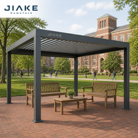 Pergola en aluminium Jiake 6063-T5 avec toit à lames motorisées pour campus universitaire, patio, jardin extérieur, gazebo, pavillon