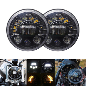 Phare LED H4 de 7 pouces avec anneau de Halo <span class=keywords><strong>clignotant</strong></span> ambre pour <span class=keywords><strong>Lada</strong></span> <span class=keywords><strong>Niva</strong></span> Urban 4x4 Suzuki Jeep Wrangler Offroad 12V 24V - Product Image 6