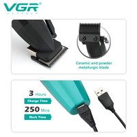Tondeuse à Cheveux Professionnelle Rechargeable VGR V-003 9000RPM Métal pour Barbiers et Salons pour Hommes