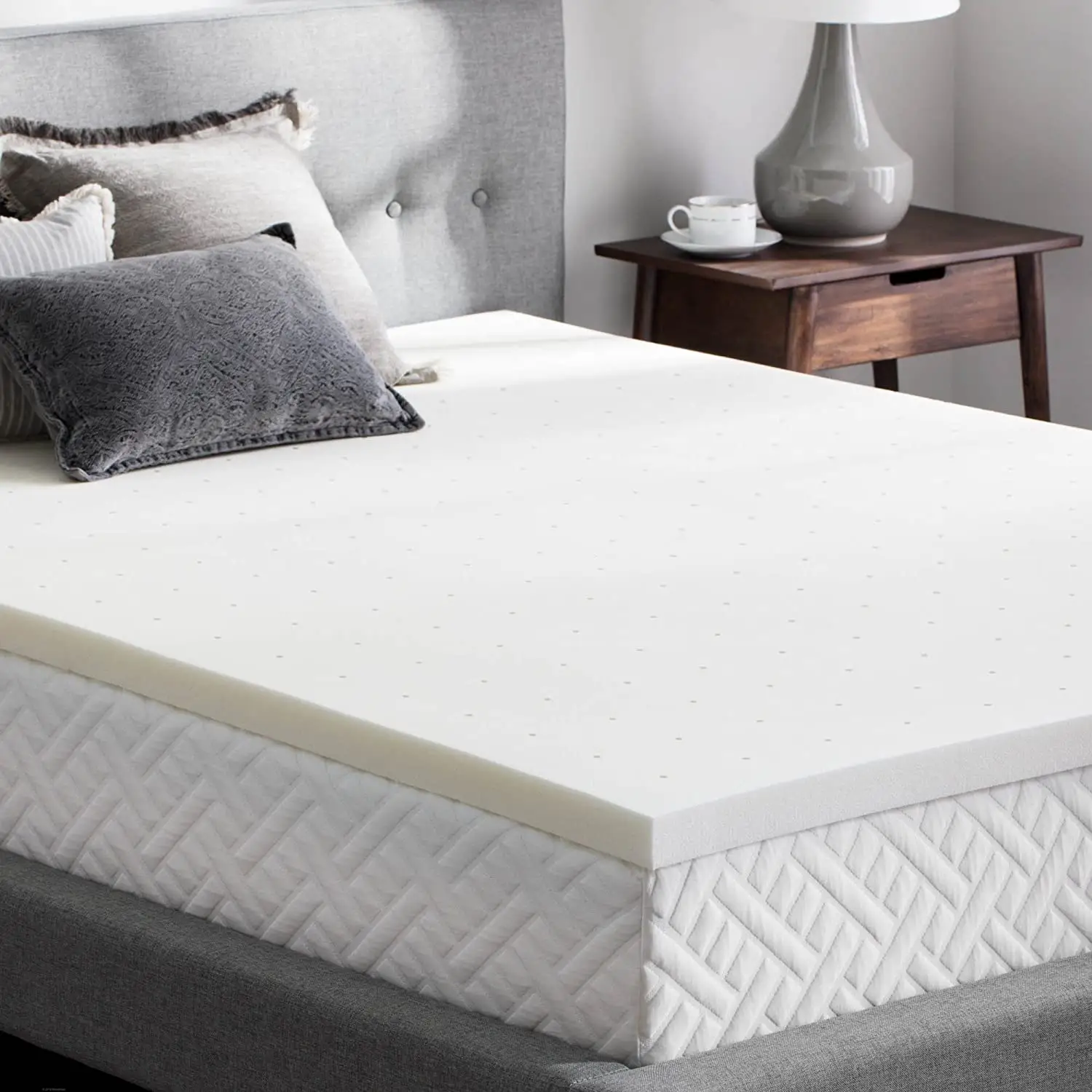 Colchón de espuma de látex orgánico Natural para cama, tamaño king y queen, alta densidad