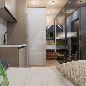 Rumah Apple 20ft 40ft Kabin Hotel Berkemah Rumah Modular Prefabrikasi Rumah Prefab Kecil Kabin Apple Kontainer Rumah Portabel - Product Image 2