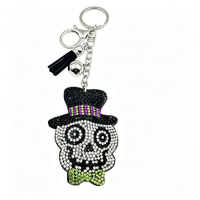 Porte-clés Alien en Strass de Haute Qualité, Pendentif Diamant Scintillant pour Sac à Dos, Décoration, Cadeau Femme, Vente en Gros