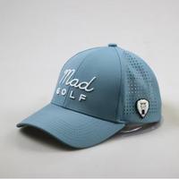 Casquette de sport 5 panneaux en corde, design OEM personnalisé, certifiée BSCI, en polyester blanc avec logo brodé, casquette de golf et de baseball à trous découpés au laser