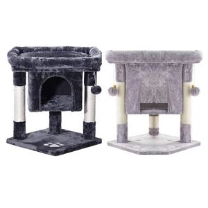 Fabrik entworfen bequemes Kratz baum Schloss haus Katzen kratzer China Holz tiere Spielzeug Nachhaltiges interaktives Spielzeug - Product Image 4