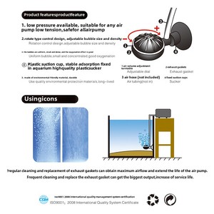 Jeneca AS-01 Best-Seller Plastic <span class=keywords><strong>Aquarium</strong></span> Nano Bubble Stone Atomizer Oxygen Bubble Generator para Fish Tank Refined Nano Bubble - Product Image 4