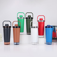 Bouteilles shaker protéinées isothermes portables anti-chute à double paroi de 20 oz pour le sport, cadeau d'affaires