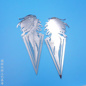 Anime Character Metal <b>Bookmark</b> 80x45mm Die Cutting Stationery Gift - Product Image 2