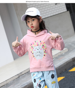 Sudadera con Capucha de Manga Larga con Estampado para Niñas, Estilo Nuevo de Primavera y Otoño, para Niños - Product Image 5
