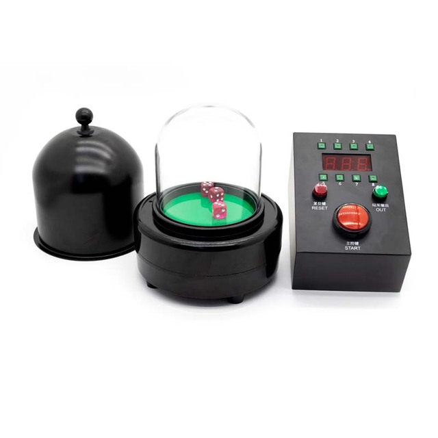 Intelligent Electric Dice Set Suitable for Casino and KTV Casino Entertainment Drinking Games, Black Electric Dice Cup