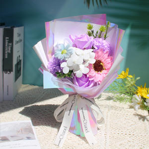 Ramo <span class=keywords><strong>de</strong></span> Rosas Artificiales <span class=keywords><strong>de</strong></span> Girasol, Regalo al por Mayor, Terminado, para Maestros y Maestras <span class=keywords><strong>de</strong></span> Primaria y <span class=keywords><strong>Secundaria</strong></span> - Product Image 3