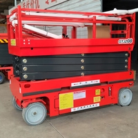 Plataforma Elevadora de Tijera Hidráulica KUUGAO, Plataforma de Acero al Manganeso, Plataforma de Trabajo de 12 m, Capacidad de 100 kg, Batería de Plomo Ácido TGZ-08