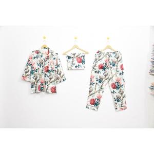 Conjunto de Pijama para Mujer, Superventas, Hecho a Mano, Top de Manga Larga, Pantalones con Cintura Elástica, Ropa de Dormir, Ropa de Casa - Product Image 1