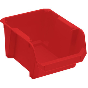 Modular <b>Plastic</b> <b>Storage</b> Tray Red 12x8x6 Inches Stackable <b>Bin</b> For Warehouse Organization - Product Image 1
