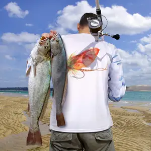 Özel tasarım kendi balıkçılık kıyafeti yüceltilmiş hızlı kuru UPF50 + güneş koruma boş balık gömlek erkekler uzun kollu balıkçı gömleği