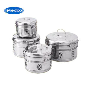 Tanque de Almacenamiento de Acero Inoxidable Medco, Redondo, Multitamaño, Engrosado, de Grado Médico, para Esterilización de Toallas - Product Image 1