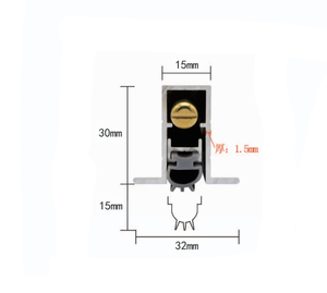 Concealed Aluminum Drop Down Automatic <strong>Door</strong> Bottoms <strong>Door</strong> <strong>Sealer</strong> Strip <strong>for</strong> Bottom of <strong>Door</strong> - Product Image 4