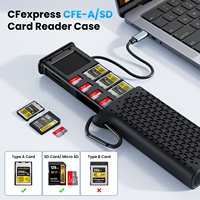Lector de Tarjetas SD USB 3.2 Gen 2 de 10 Gbps OEM para Estuche Impermeable con Estuche de Almacenamiento Portátil USB-C CFexpress a TF de 16 Ranuras