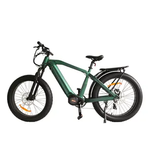 26英寸X4.0车轮电动自行车全悬挂孔雀石绿色山地车17Ah锂电池ebike 1000W脂肪轮胎