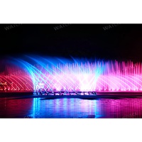 Fontaine musicale dansante à jet d'eau, vente directe usine, lumières LED, aménagement paysager commercial extérieur, installation sur site disponible