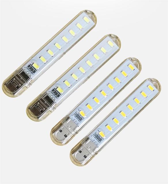 Multipurpose Portable Mini Plug in USB 8LEDS Night Light for Power Bank PC Laptop Notebook