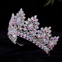 Couronne de strass en alliage pour la mariée Coiffe en diamant de style populaire pour les filles pour la décoration de cheveux de mariage et d'anniversaire d'Halloween