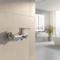 Robinet mitigeur de douche mural simple ITALOMIX en zinc à levier unique pour salle de bain