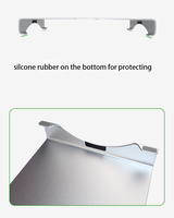 Soporte de aluminio plateado para monitor, plataforma metálica para pantalla de ordenador, organizador de almacenamiento de escritorio, estante para Apple iMac PC
