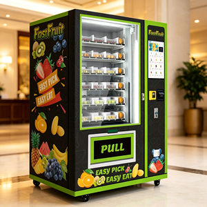 Distributeur automatique de salades à écran tactile de 21,5 pouces pour salades fraîches, fruits emballés, desserts sucrés, vente pour les entreprises, petites machines distributrices de nourriture - Product Image 1