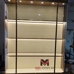 Tủ trưng bày bằng thép không gỉ cao cấp và kính trong suốt, trưng bày mô hình tượng nhỏ, túi đựng đồng hồ, giá để rượu vang đỏ, tủ trưng bày đảo - Product Image 1