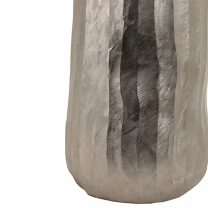 Vaso da terra in metallo alto con finitura martellata, decorazione d'arredo per soggiorno - Product Image 5