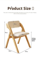 Chaise pliante en bois massif, imperméable, portable, empilable avec coussin moelleux, gain de place pour l'extérieur, les mariages