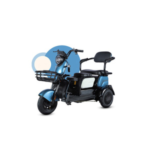 Triciclo Eléctrico para Adultos, Scooter de Movilidad de 3 Ruedas con Asiento y Cesta, Color Azul Claro - Product Image 6
