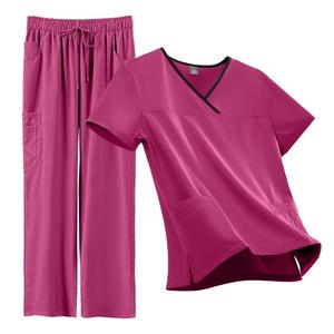 Suite de survêtements extensibles pour clinique pour ensembles d'uniformes de gommages chirurgicaux Ensemble d'uniformes d'hôpital à col montant pour infirmière Léger - Product Image 5
